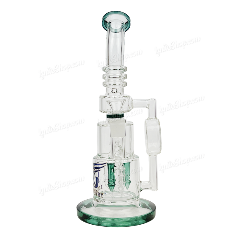 Legendary Glass Recycler 12inches LG332 - TEAL