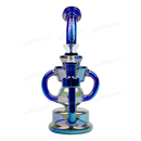 Legendary Glass Metallic Chrome  Recycler LG334 - BLACK BLUE