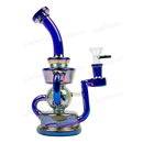 Legendary Glass Metallic Chrome  Recycler LG334 - BLACK BLUE