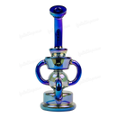 Legendary Glass Metallic Chrome  Recycler LG334 - BLACK BLUE
