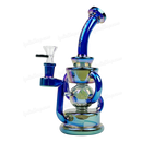 Legendary Glass Metallic Chrome  Recycler LG334 - BLACK BLUE