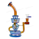 Legendary Glass Metallic Chrome  Recycler LG334 - GOLD BLUE