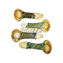 Glass 3.5" Handmade Double Hand Pipe_Yellow