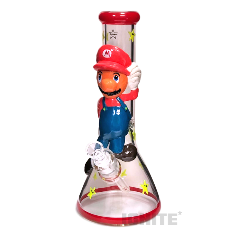 3D Art Glow In Dark Glass Beaker - Super Mario