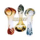 Glass 3.5" Handmade Hand Pipe_side line