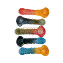 Glass 4.5" Handmade twist Hand Pipe_different side color2