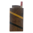 Wood Dugout W/One Hitter Pipe 4inch Brown