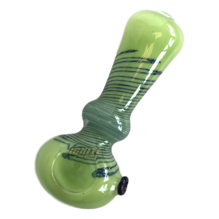 Glass Hand Pipe GP1019 H 4.5inch Lime Green