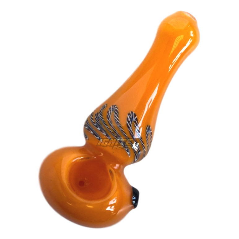 Glass Hand Pipe GP1019 M 4.5inch Light Orange