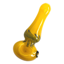 Glass Hand Pipe GP1019 M 4.5inch Yellow