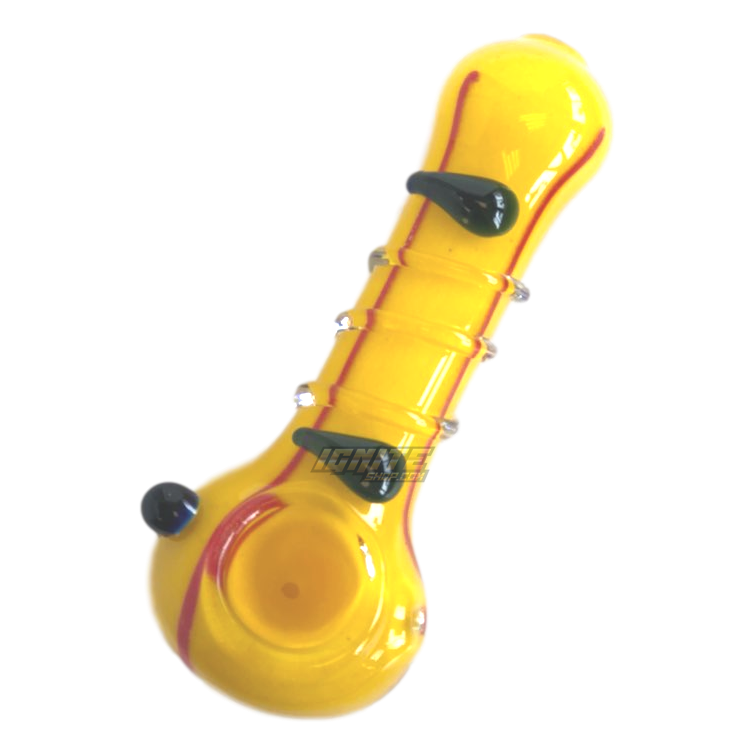 Glass Hand Pipe GP1019 A 4.5inch Yellow