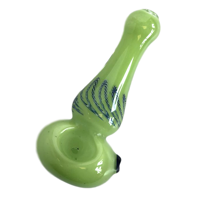 Glass Hand Pipe GP1019 M 4.5inch Lime Green