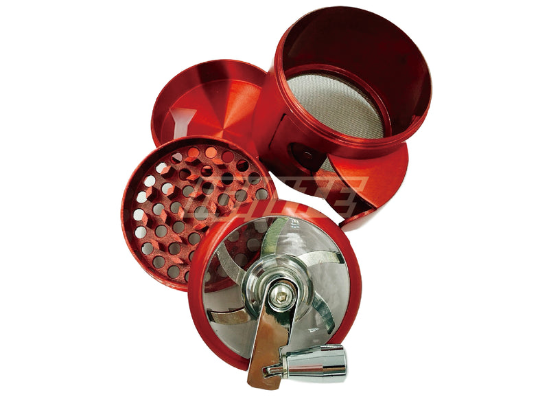 Handle Metal Grinder 50mm 4 Parts - Red