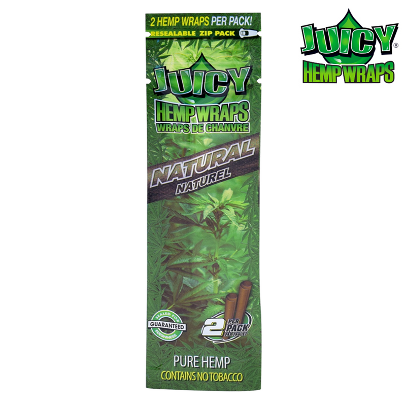Juicy Hemp Wrap - Natural - 3packs (2 wraps per pack)