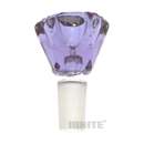 Premium Glass Bowl Diamond - PURPLE