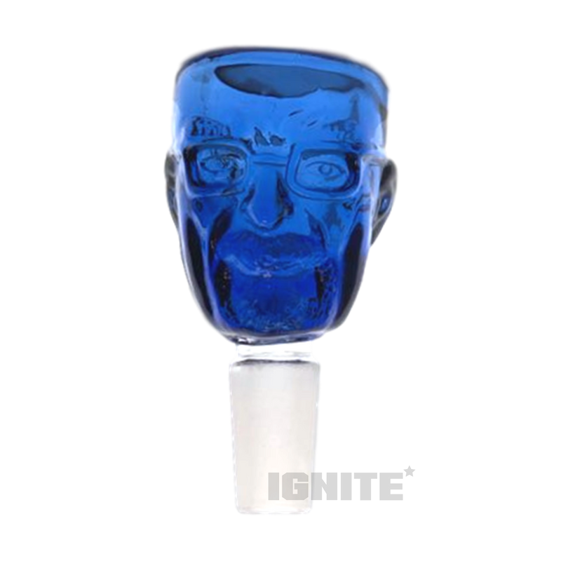Premium Glass Bowl old Man - BLUE