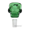 Premium Glass Bowl Skull - GREEN