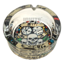 Glass Ash Tray Skull Design