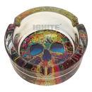 Glass Ash Tray Skull Design