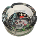 Glass Ash Tray Skull Design