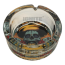 Glass Ash Tray Skull Design