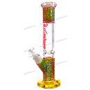 Legendary Glass LG141 Cylinder Glow In Dark Logo - Red