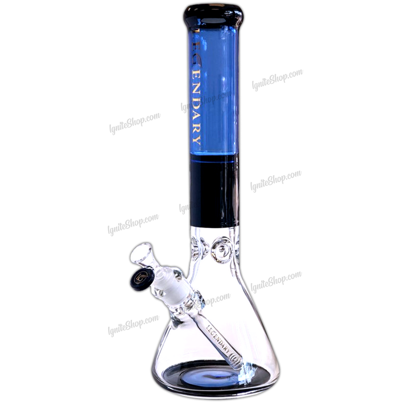Legendary Glass LG165 Two Tone Beaker Blue