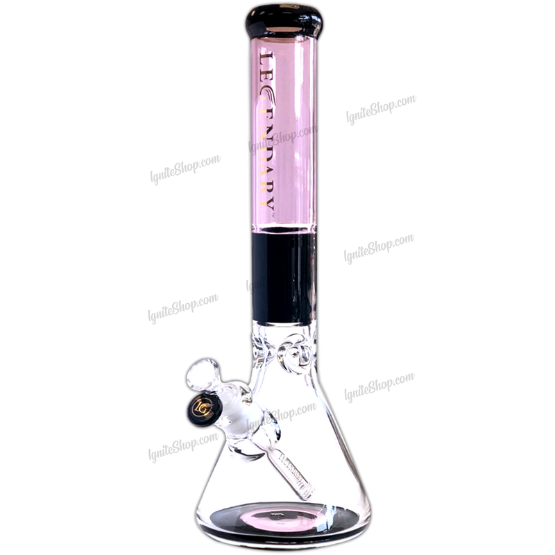Legendary Glass LG165 Two Tone Beaker Pink