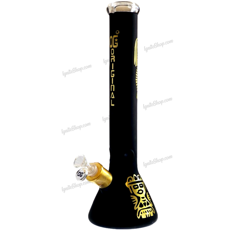 OG Original Glass OG278 Inca Pattern Black & Gold Beaker