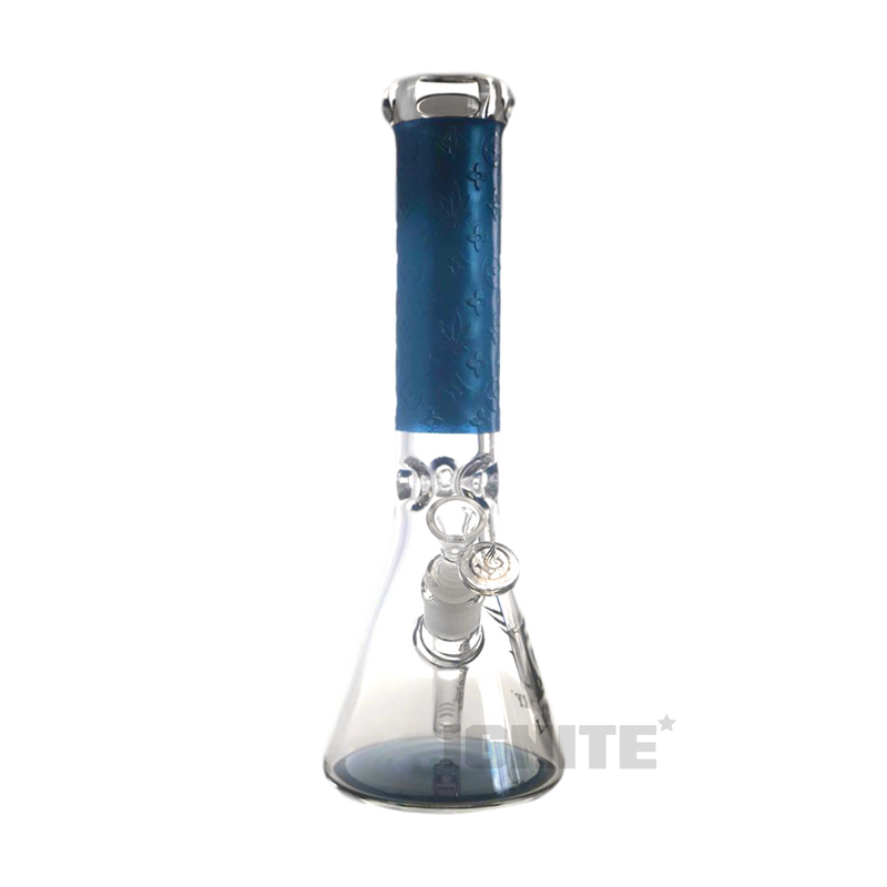 Legendary Glass LG151 Pattern Embossing Beaker - BLUE