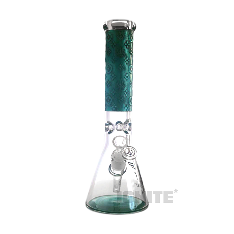 Legendary Glass LG151 Pattern Embossing Beaker - GREEN