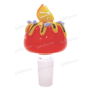 Fruit Deco 14mm Bowl Piece ORANGE by OG Original Glass - ORANGE