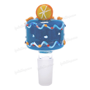 Fruit Deco 14mm Bowl Piece ORANGE by OG Original Glass - BLUE