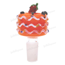 Fruit Deco 14mm Bowl Piece STRAWBERRY by OG Original Glass - ORANGE