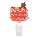 Fruit Deco 14mm Bowl Piece STRAWBERRY by OG Original Glass - ORANGE