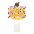 Fruit Deco 14mm Bowl Piece STRAWBERRY by OG Original Glass - YELLOW