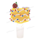 Fruit Deco 14mm Bowl Piece STRAWBERRY by OG Original Glass - YELLOW