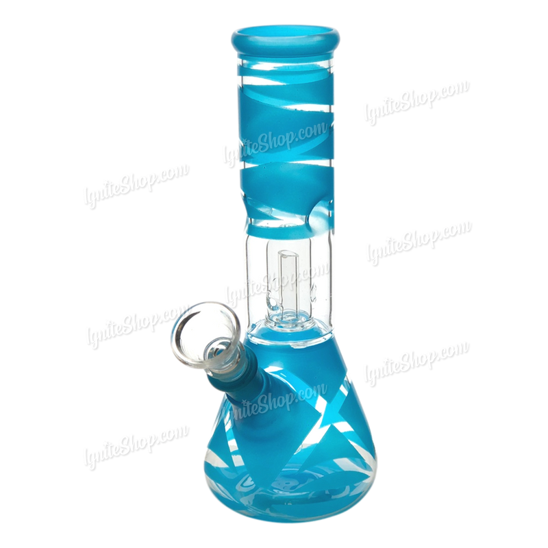 Non Brand Mini Beaker 8inch With Ice Catcher & Tree Percolator - LIGHT BLUE