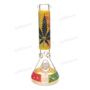 Colorful Leaf Pattern Beaker 14inches 7mm - GP1793