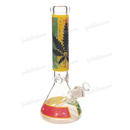 Colorful Leaf Pattern Beaker 14inches 7mm - GP1793