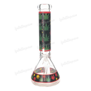 Colorful Leaf Pattern Beaker 14inches 7mm - GP1794