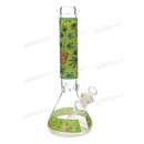 Colorful Leaf Pattern Beaker 14inches 7mm - GP1795