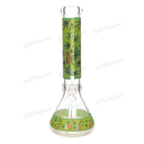 Colorful Leaf Pattern Beaker 14inches 7mm - GP1795