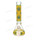 Colorful Leaf Pattern Beaker 14inches 7mm - GP1797