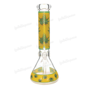 Colorful Leaf Pattern Beaker 14inches 7mm - GP1797