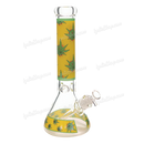 Colorful Leaf Pattern Beaker 14inches 7mm - GP1797