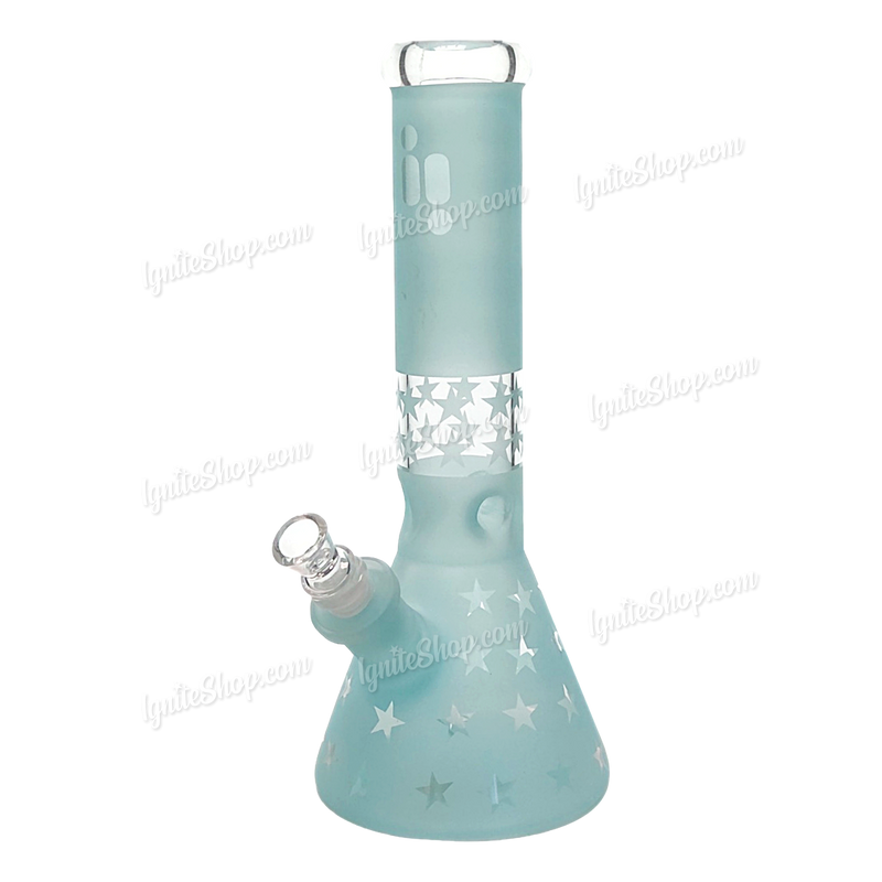 Infiniti Glass Frost Star Pattern Beaker 12inches GP1904 - LIGHT BLUE