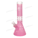 Infiniti Glass Frost Star Pattern Beaker 12inches GP1904 - PINK