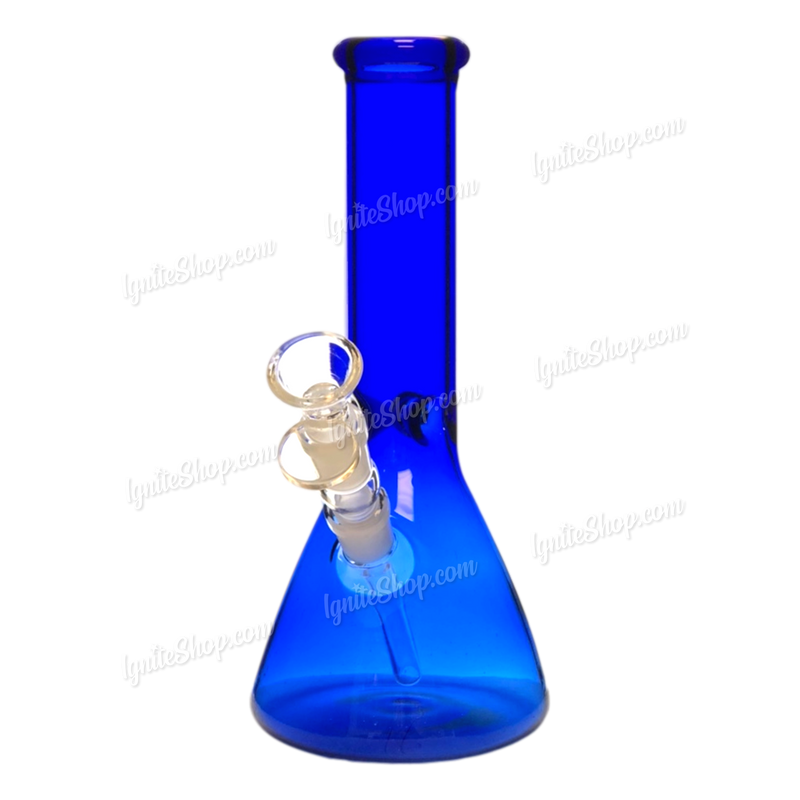 Color Tube Glass Water Beaker 8.5" - BLUE