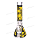 Skull Decal Beaker 14inch - YELLOW